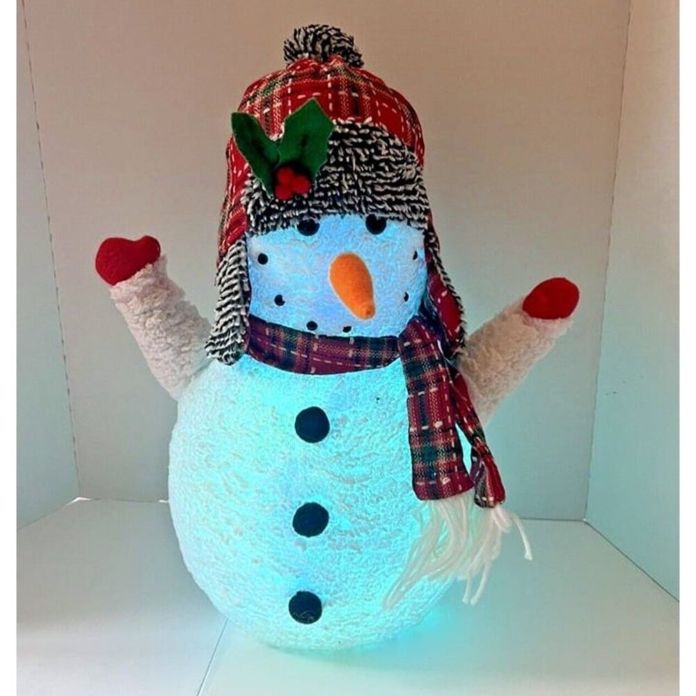 Rite Aid Light Up Snowman Decoration 20" LED Color Changing Christmas Holiday